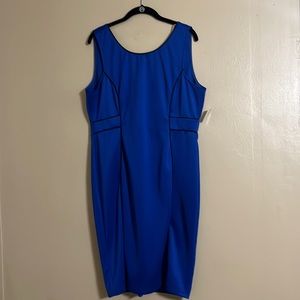 Fashion to Figure Dress Sz 3XL Sleeveless Sheath Bodycon Plunging Back Feminine